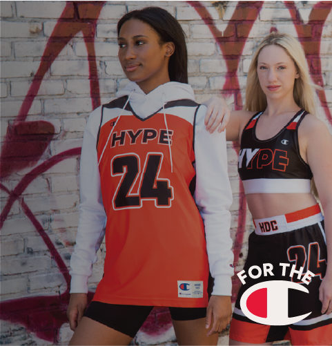 Two females wearing Champion Studio Dance Performance Wear