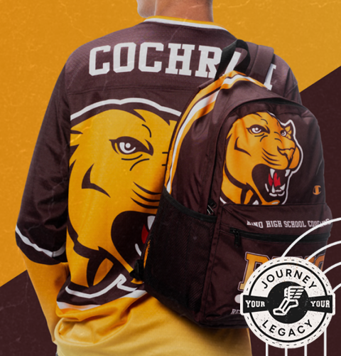 Male Carrying Champion Track Bags