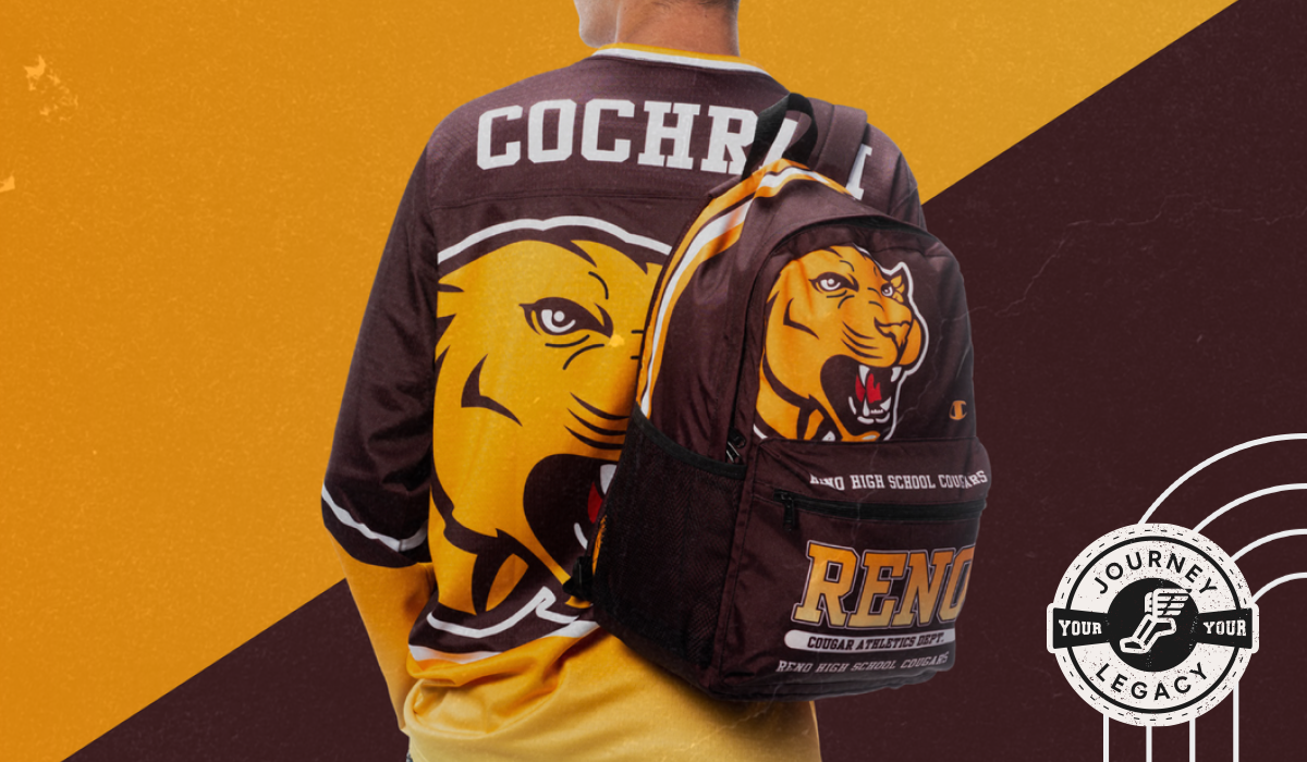 Male Carrying Champion Track Bags