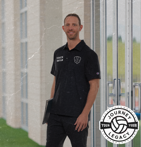Male Holding Clipboard Wearing Champion Volleyball Coach's Gear