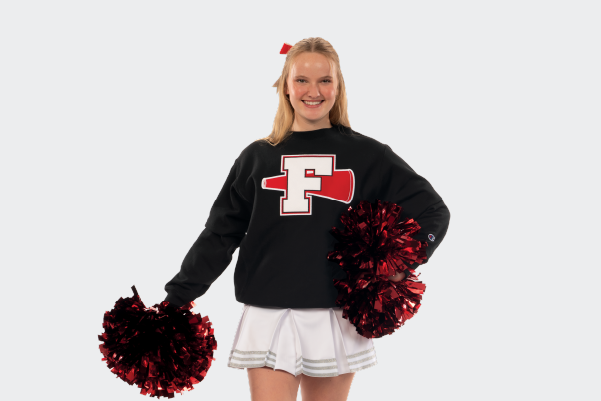 Female Wearing Reverse Weave Crew Team Crewneck