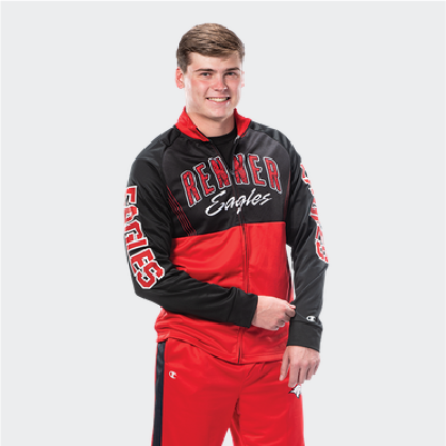 Male wearing Raglan Jacket 3