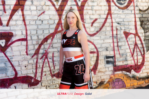 Female Wearing Ultrafuse Power Net Mesh Cropped Tank